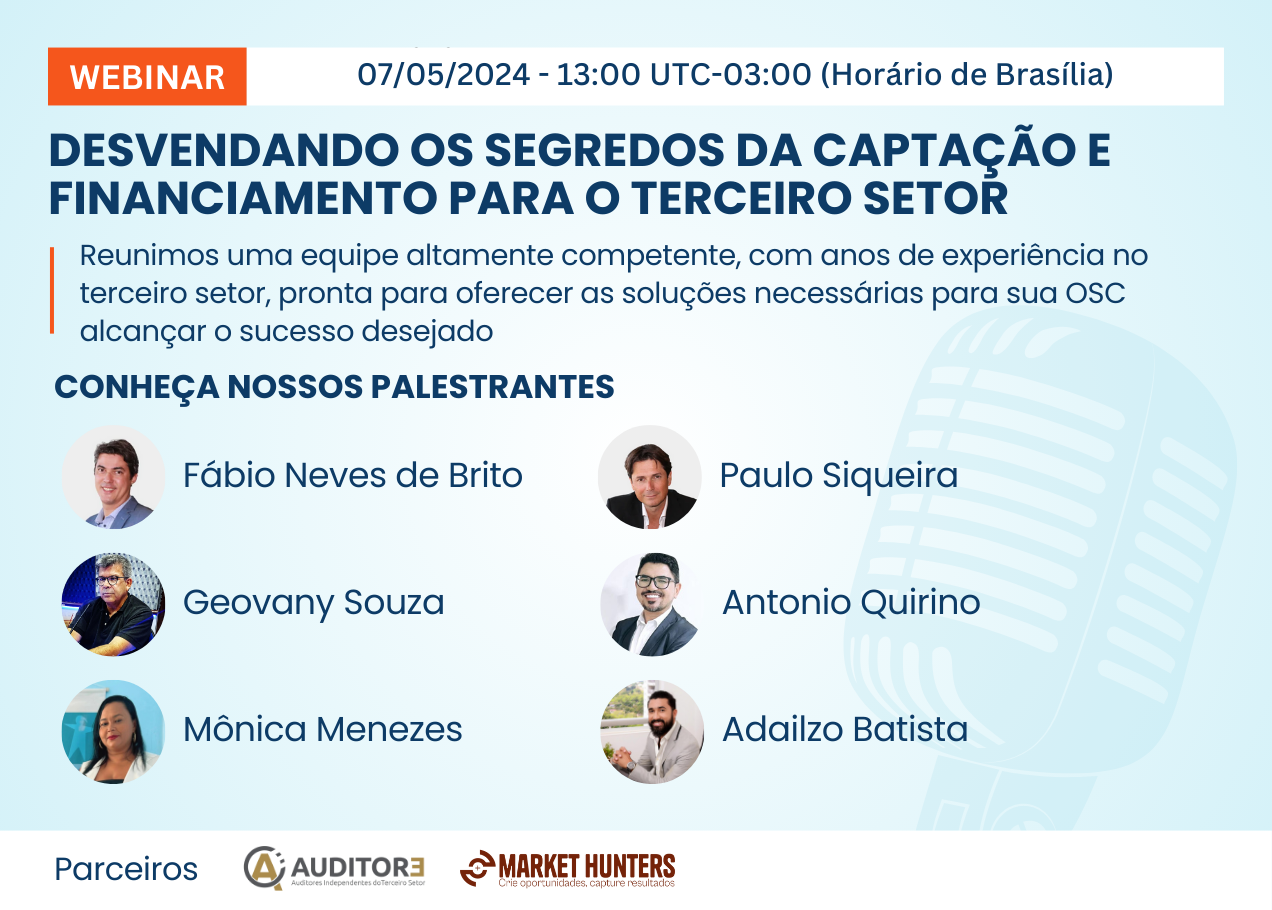 Image of Webinar: Desvendando os segredos da Captação e Financiamento para o terceiro setor